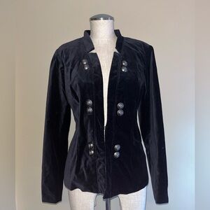 Du Jour Black Velvet Women's Blazer